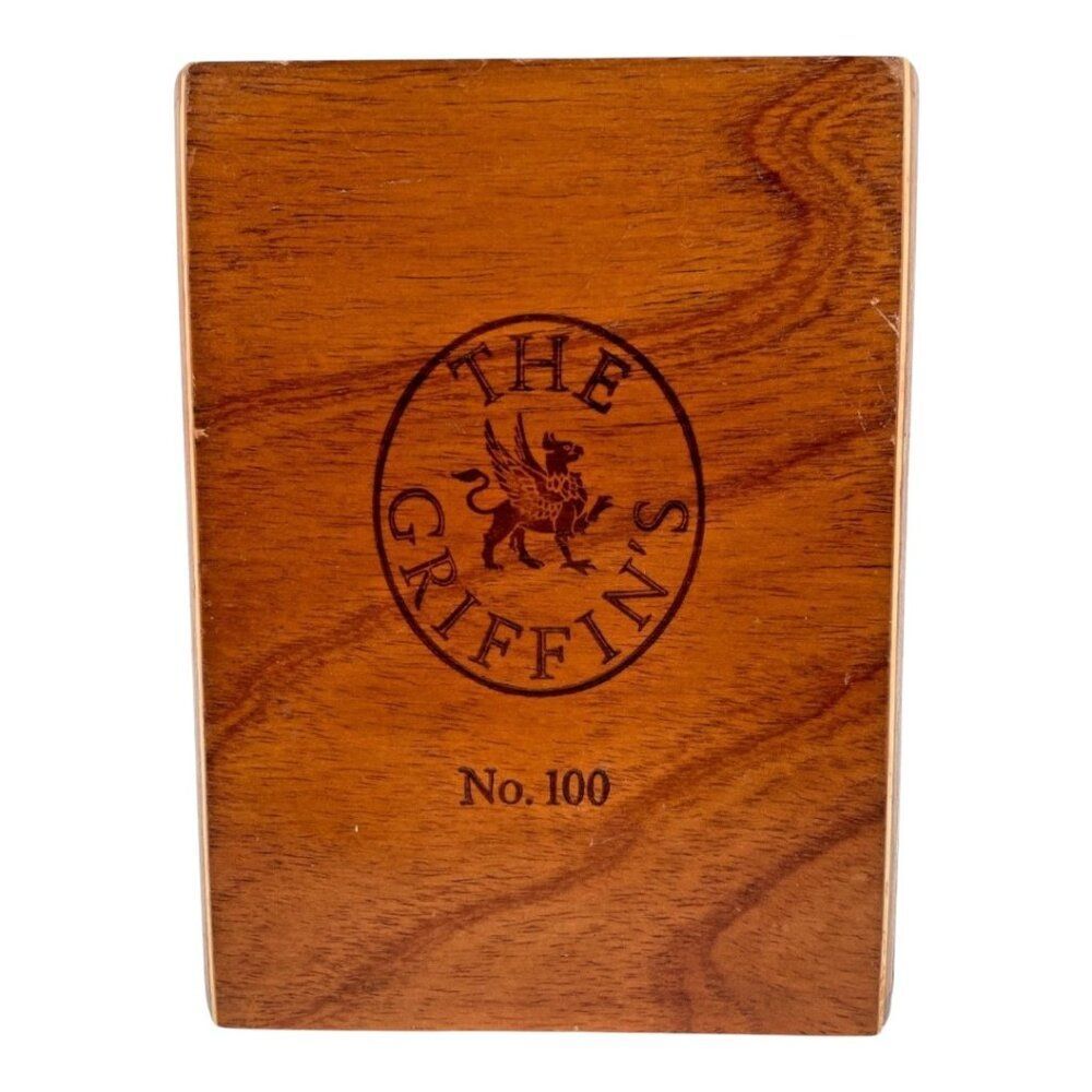 The Griffin's No. 100 Empty Wooden Cigar Box Beautiful Patina Dominican Republic